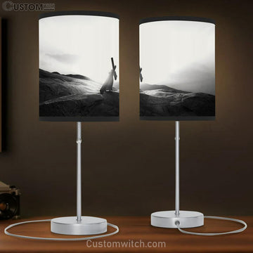 Jesus Christ Carrying Cross Table Lamp Pictures - Faith Art - Christian Table Lamp Gift Decor