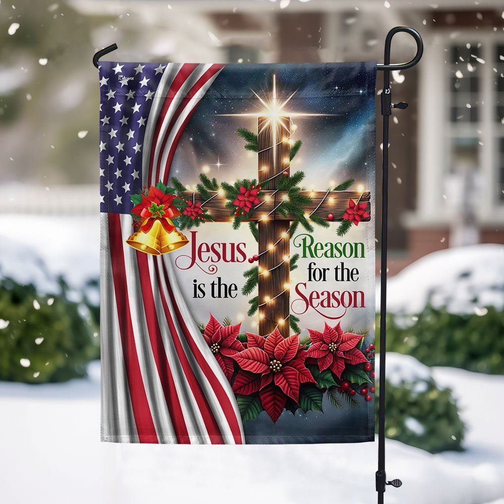 Jesus Christ Christmas Flag Jesus Is The Reason For The Season Flag, Christian Christmas House Flag, Christmas Outdoor Decor Ideas