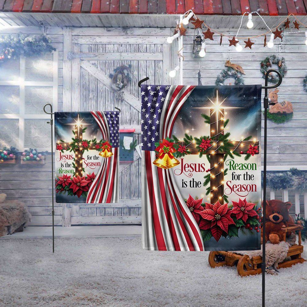 Jesus Christ Christmas Flag Jesus Is The Reason For The Season Flag, Christian Christmas House Flag, Christmas Outdoor Decor Ideas