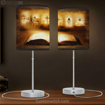 Jesus Christ Cross The Lamp Of God Light From Heaven Table Lamp Gift - Bible Verse Table Lamp - Religious Bedroom Decor