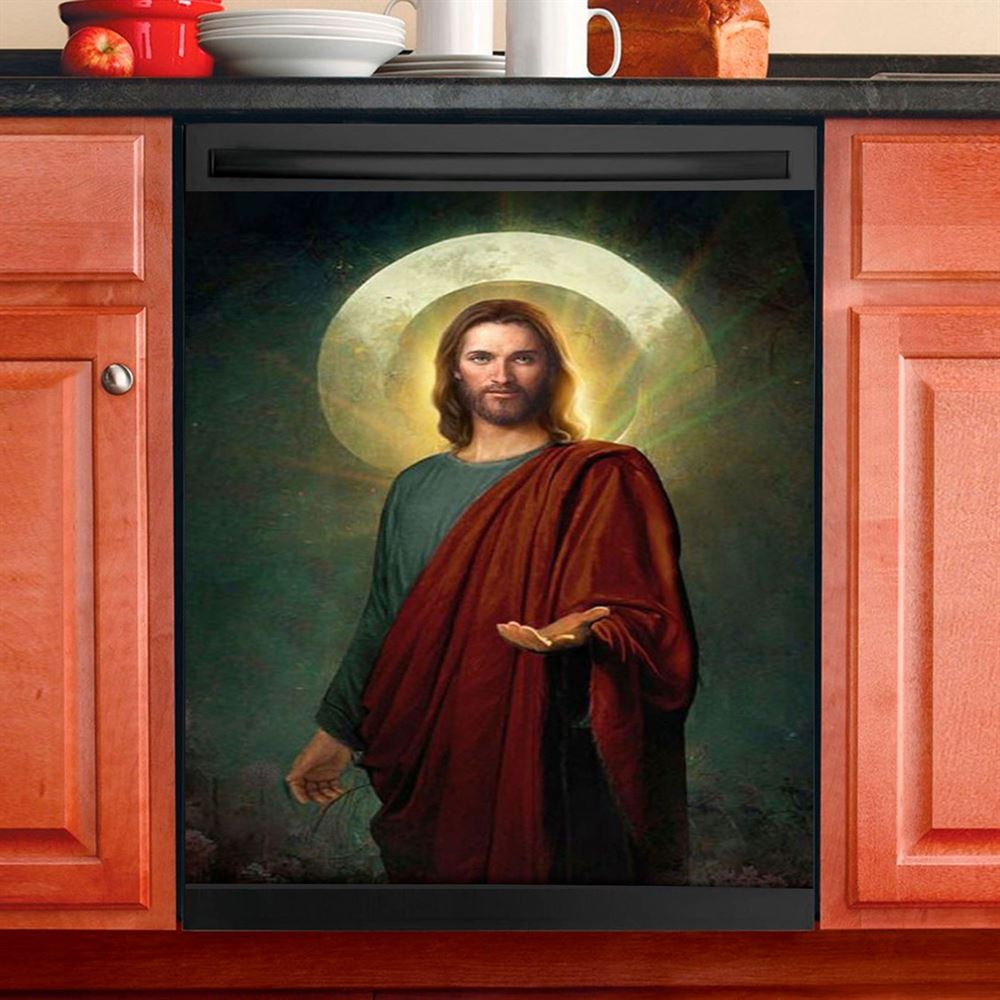 Jesus Christ Dishwasher Cover , Christian Dishwasher Stickers, Jesus Kitchen Decor