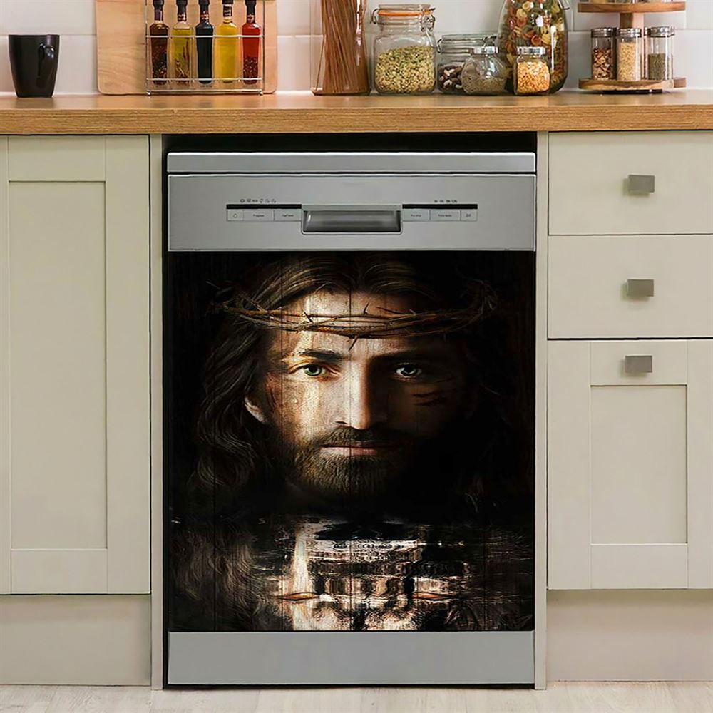 Jesus Christ Dishwasher Cover , Jesus Dishwasher Stickers, Jesus Kitchen Decor