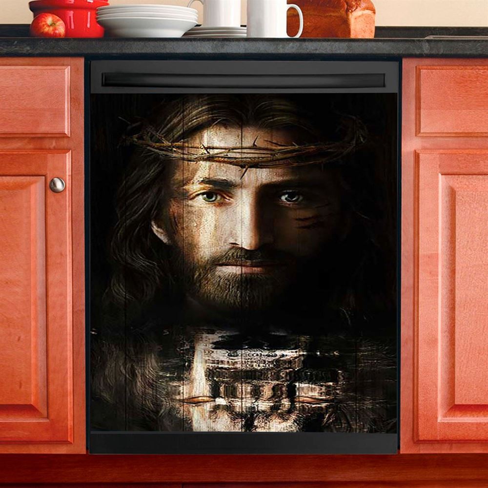 Jesus Christ Dishwasher Cover , Jesus Dishwasher Stickers, Jesus Kitchen Decor