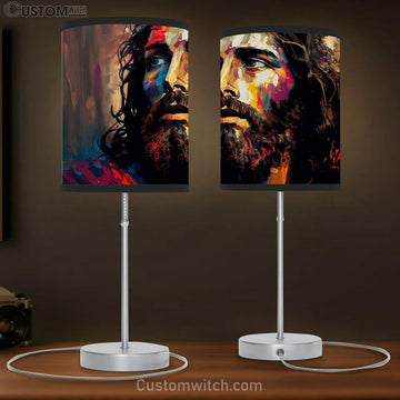 Jesus Christ Face Pictures Table Lamp Art - Christian Lamp Gift Decor - Jesus Christ Table Lamp