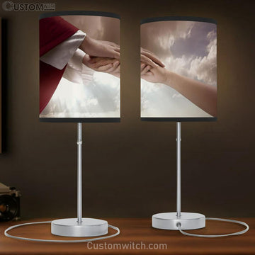 Jesus Christ Gave His Help Table Lamp Pictures - Faith Art - Christian Table Lamp Gift Decor