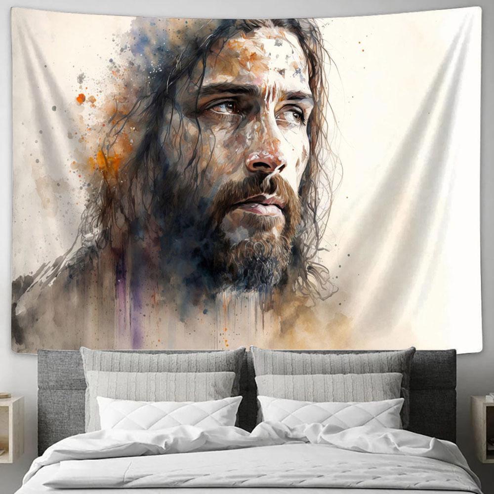 Jesus Christ Pictures Tapestry Pictures - Faith Art - Christian Tapestry Wall Art Decor