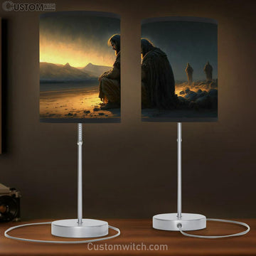Jesus Christ Portrait Table Lamp Pictures - Faith Art - Christian Table Lamp Gift Decor