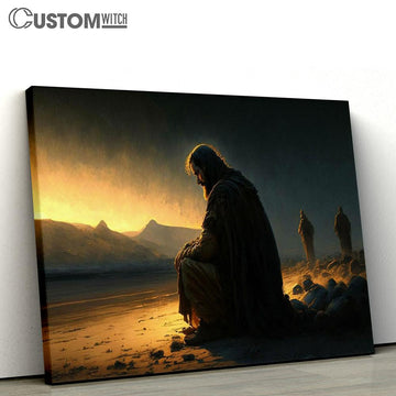 Jesus Christ Portrait Canvas Pictures - Faith Art - Christian Canvas Wall Art Decor