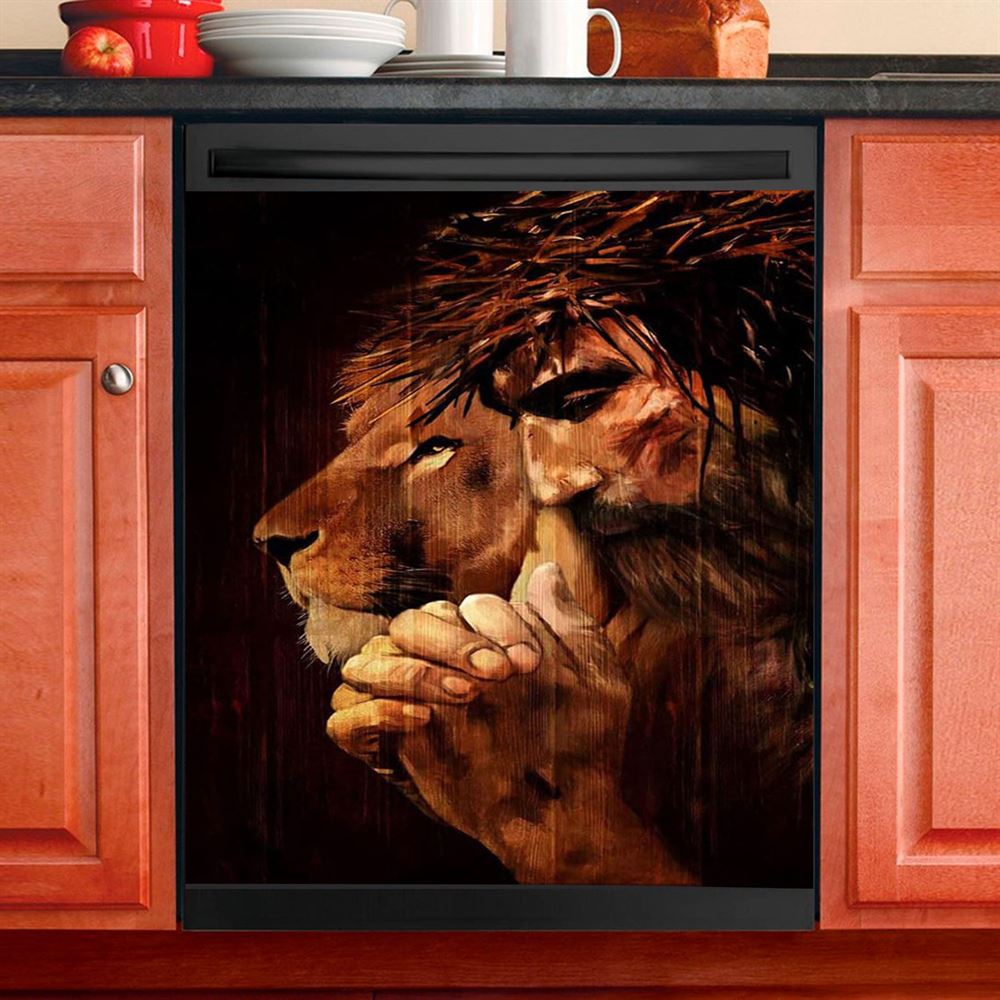 Jesus Christ Praying In The Garden Dishwasher Cover, Jesus Dishwasher Stickers, Christian Kitchen Decor