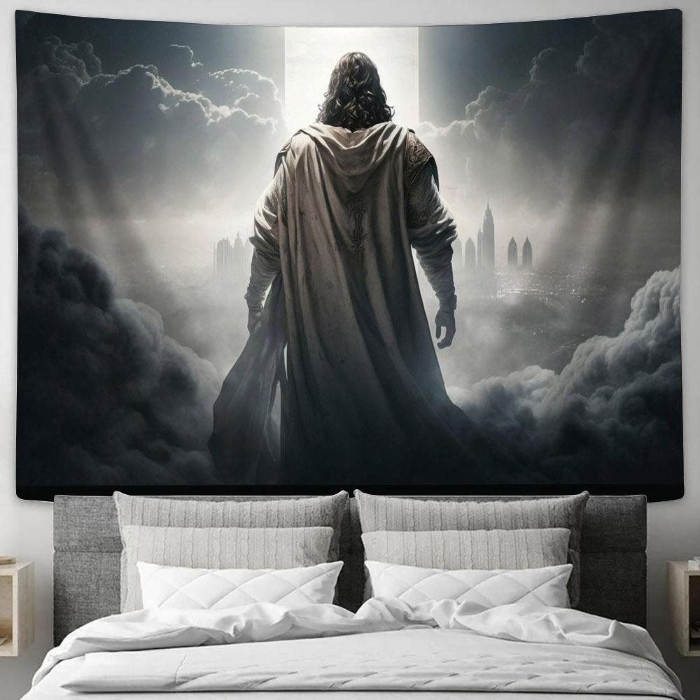 Jesus Christ Tapestry Pictures - Faith Art - Christian Tapestry Wall Art Decor