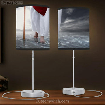 Jesus Christ Walking With Stick Water Table Lamp Pictures - Faith Art - Christian Table Lamp Gift Decor