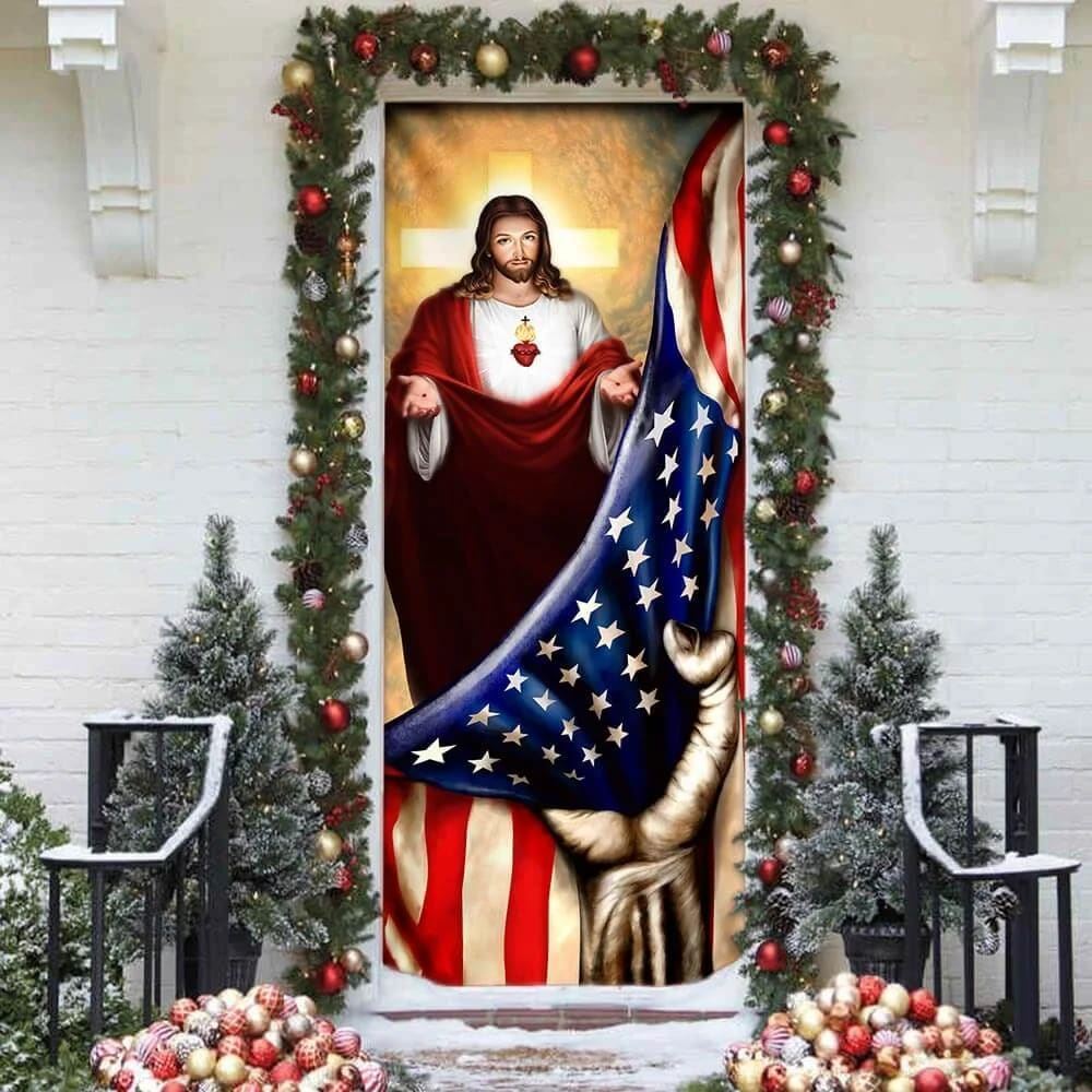 Jesus Christian American Door Cover, Christian Door Decor, Door Christian Church, Christian Door Plaques