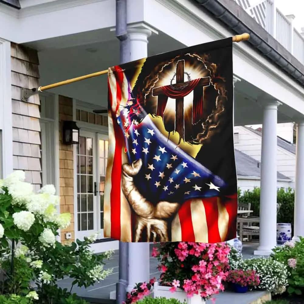 Jesus Christian American House Flags, Christian Flag, Scripture Flag, Garden Banner