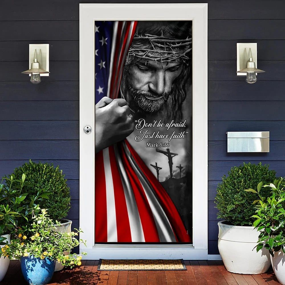 Jesus Christian Don&#39;t Be Afraid Just Have Faith Door Cover, Christian Door Decor, Door Christian Church, Christian Door Plaques