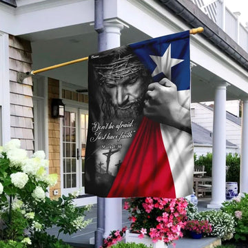 Jesus Christian Texas House Flags, Christian Flag, Scripture Flag, Garden Banner