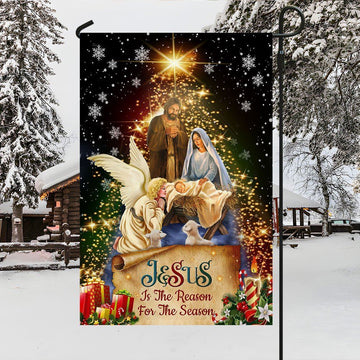 Jesus Christmas Flag Jesus Is The Reason For The Season Christmas Flag, Christian Christmas House Flag, Christmas Outdoor Decor Ideas