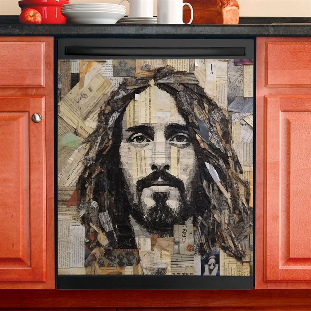 Jesus Christs Art Dishwasher Cover, Jesus Dishwasher Stickers, Christian Kitchen Decor