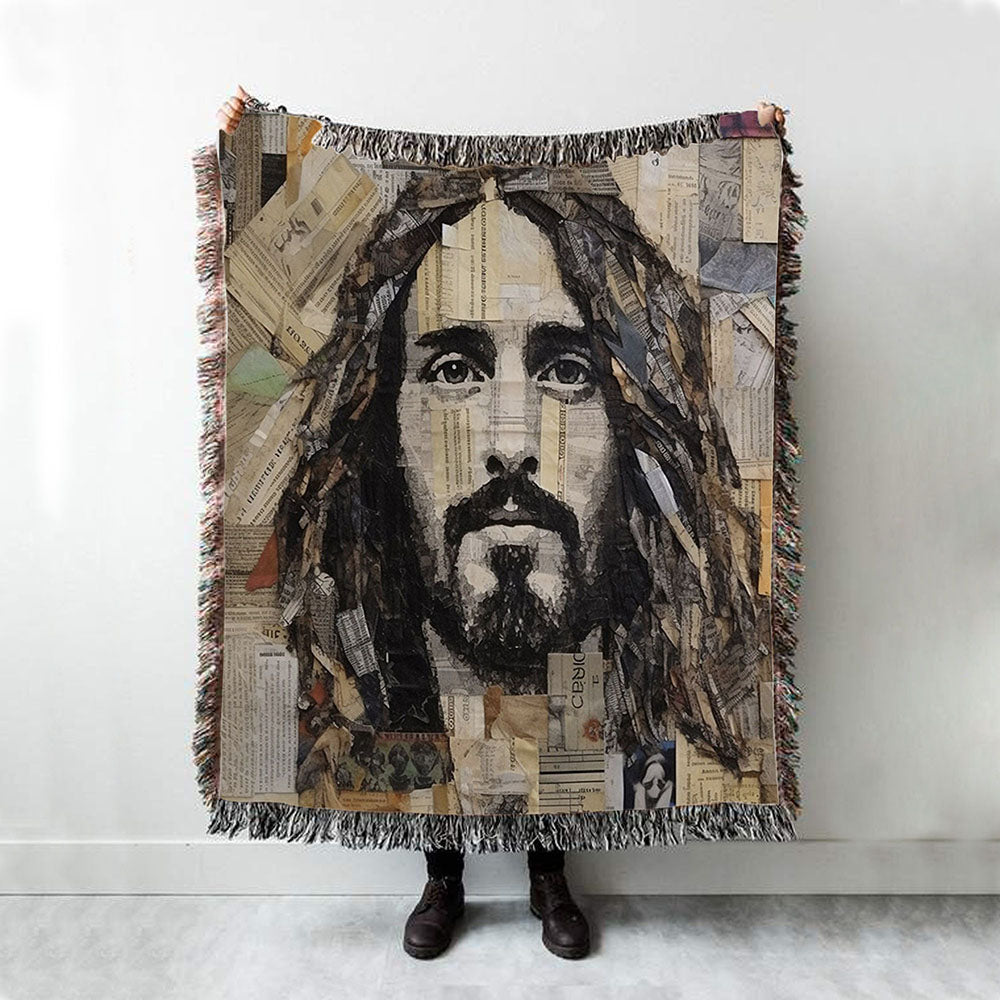 Jesus Christs Art Woven Blanket Prints - Jesus Woven Blanket Art - Christian Throw Blanket Decor