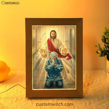 Jesus &amp; Doctor Frame Lamp Art - Jesus Frame Lamp Pictures - Christian Night Light