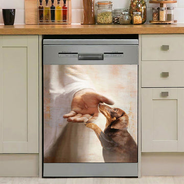 Jesus, Doves, Lambs, Miracle Worker, Light In The Darkness Dishwasher Cover