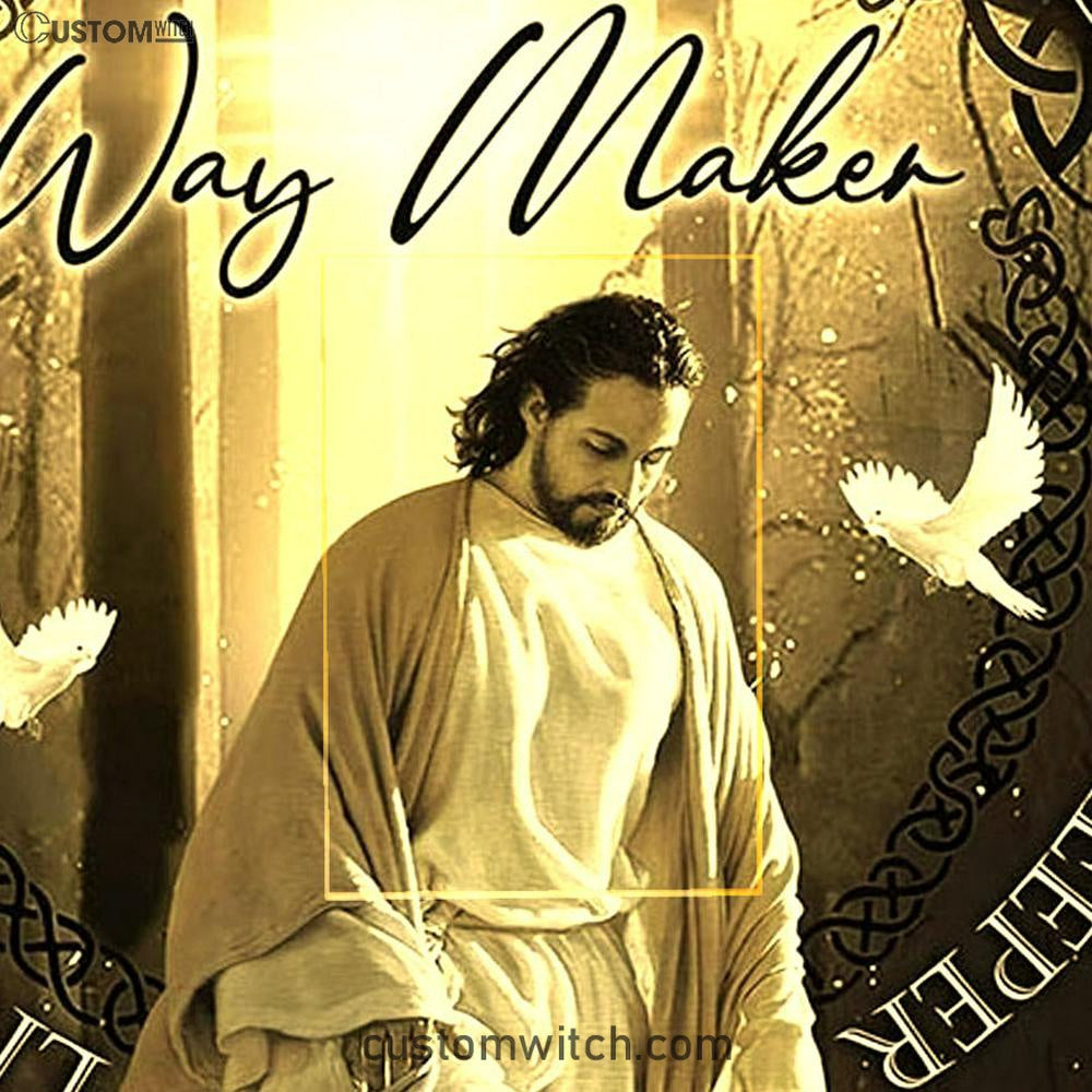 Jesus, Doves, Lambs, Miracle Worker, Light In The Darkness Frame Lamp Poster