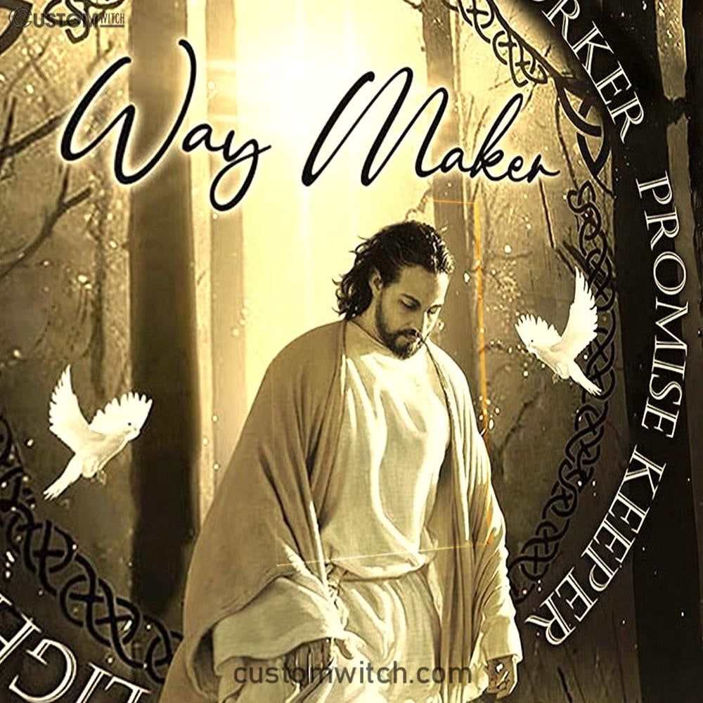 Jesus, Doves, Lambs, Miracle Worker, Light In The Darkness Frame Lamp Poster