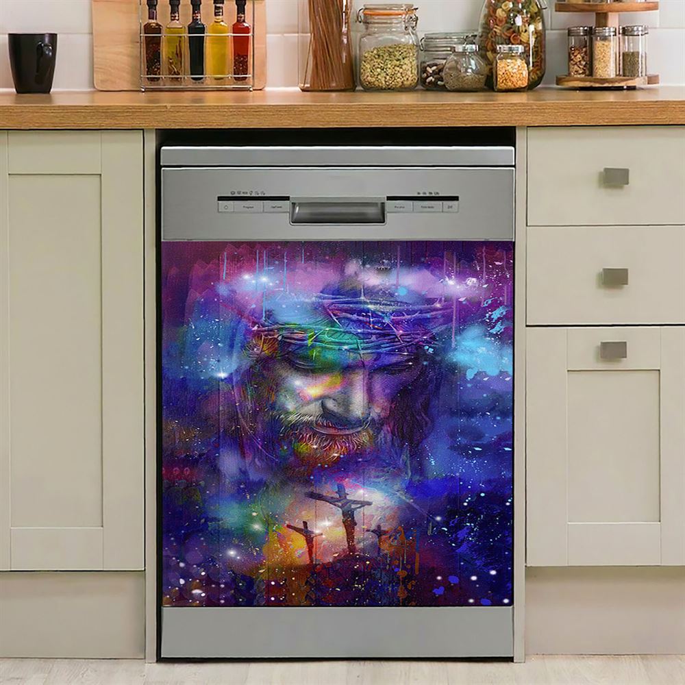 Jesus Face Dishwasher Cover , Jesus Dishwasher Stickers, Jesus Kitchen Decor