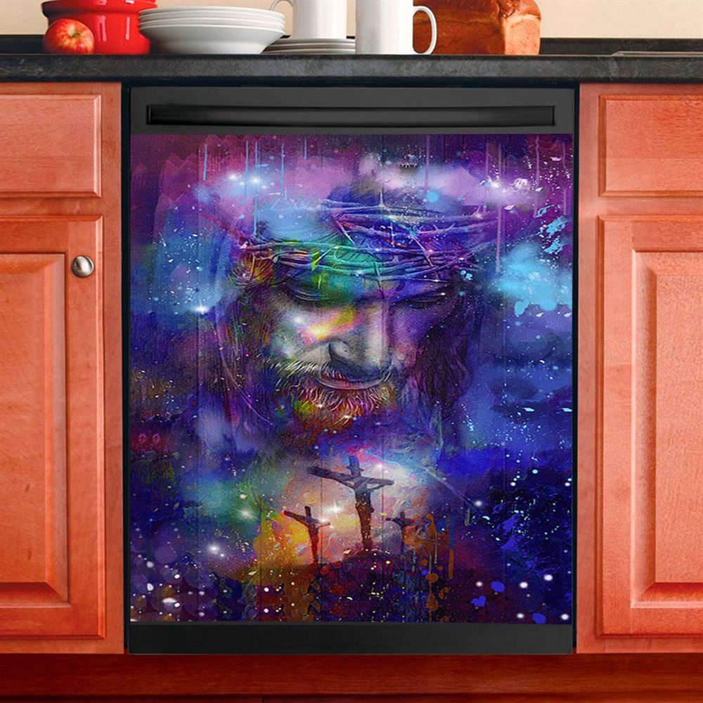 Jesus Face Dishwasher Cover , Jesus Dishwasher Stickers, Jesus Kitchen Decor
