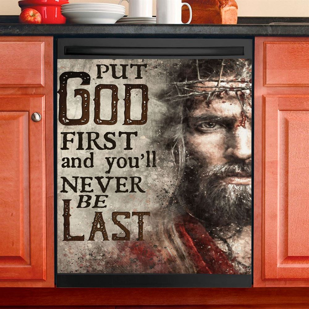 Jesus Face Dishwasher Cover, Jesus Portrait Dishwasher Stickers, Christian Kitchen Decor