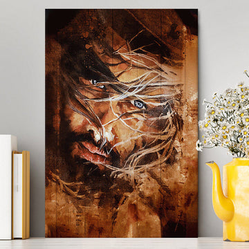Jesus Face Wall Art Canvas - Jesus Portrait Canvas Prints - Christian Wall Art
