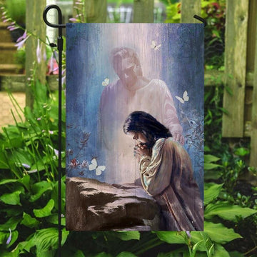 Jesus Garden Flag, Christian Flag, Scripture Flag, Garden Banner