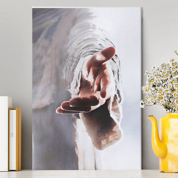 Jesus Gives Hand Canvas Prints - Jesus Christ Canvas Art - Christian Wall Decor