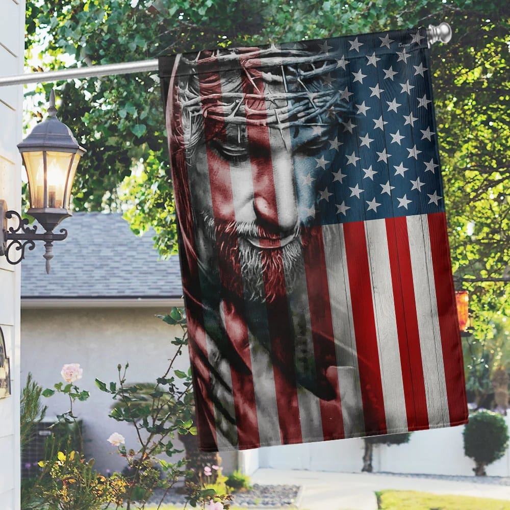 Jesus God American House Flag 1, Christian Flag, Christian Flag, Scripture Flag, Garden Banner