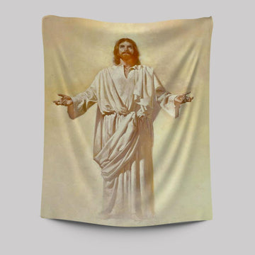 Jesus God With Open Arms Tapestry Pictures - Christian Wall Art - Jesus Tapestry Art