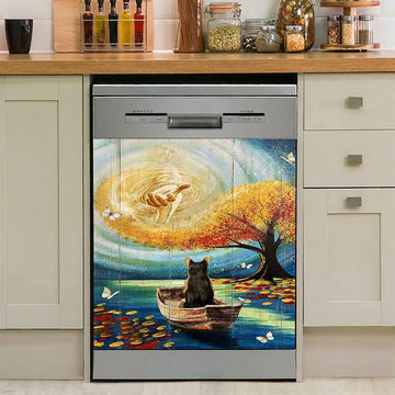 Jesus Hand German Shepherd Dog Dishwasher Cover, Jesus Portrait Dishwasher Stickers, Christian Kitchen Decor