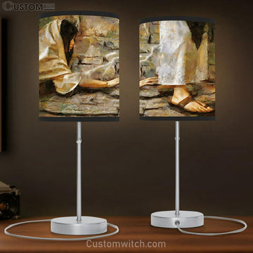Jesus Healing Women Large Table Lamp - Christian Table Lamp Prints - Religious Table Lamp Art