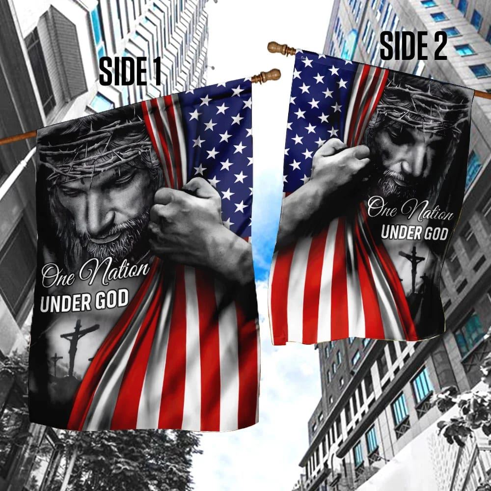 Jesus House Flags One Nation Under God Jesus House Flags, Christian Flag, Scripture Flag, Garden Banner