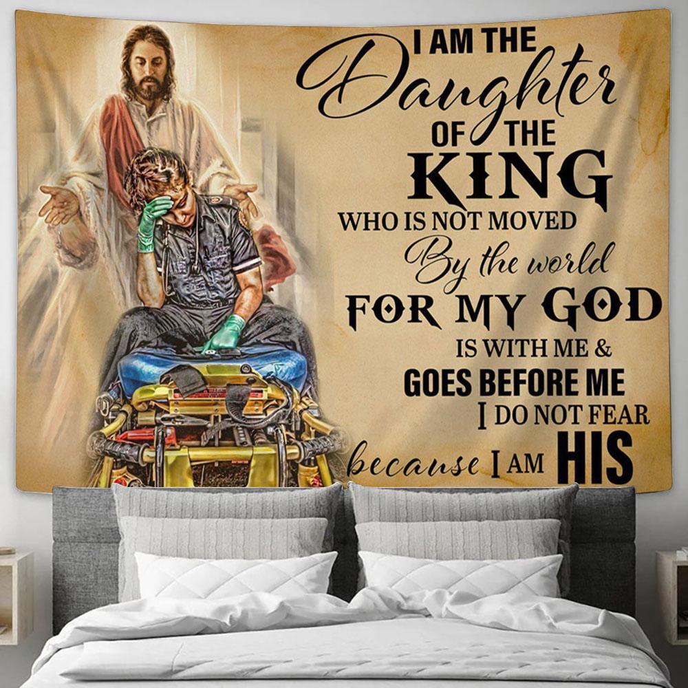 Jesus I Am The Daughter Of The King Tapestry Prints - Jesus Christ Tapestry - Christian Tapestry Prints