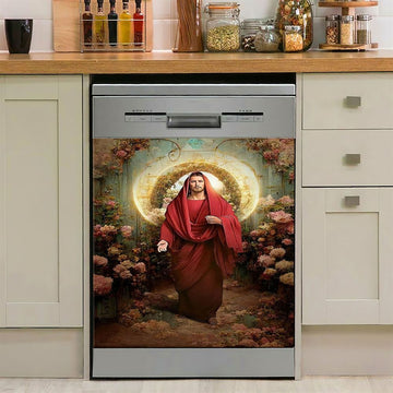 Jesus In His Majesty And Power Dishwasher Cover , Jesus Dishwasher Stickers, Jesus Kitchen Decor