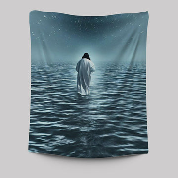 Jesus In The Water Tapestry Pictures - Christian Wall Art - Jesus Tapestry Art