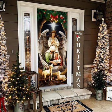 Jesus Is Born Christmas Door Cover, Christian Door Decor, Door Christian Church, Christian Door Plaques