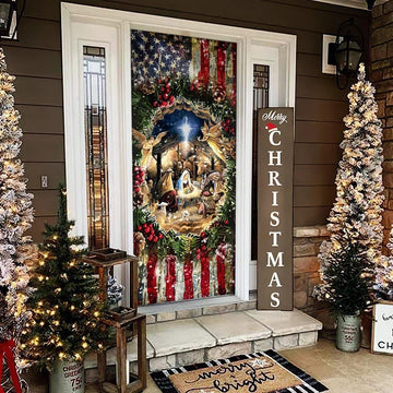 Jesus Is Born, Nativity Of Jesus Door Cover, Christian Door Decor, Door Christian Church, Christian Door Plaques