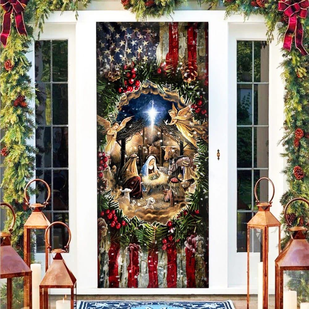 Jesus Is Born, Nativity Of Jesus Door Cover, Christian Door Decor, Door Christian Church, Christian Door Plaques