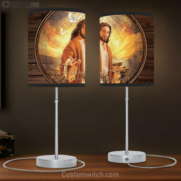 Jesus Is Coming Soon Light From Heaven Large Table Lamp - Christian Table Lamp Prints - Religious Table Lamp Art