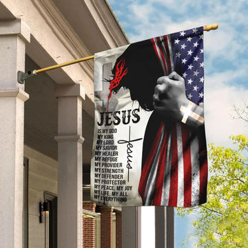 Jesus Is My Everything Christian House Flags, Christian Flag, Scripture Flag, Garden Banner