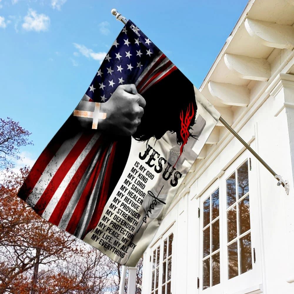 Jesus Is My Everything Christian House Flags, Christian Flag, Scripture Flag, Garden Banner