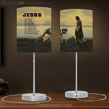 Jesus Is My Everythings Table Lamp Gift - Jesus Christ Table Lamp - Christian Table Lamp Prints