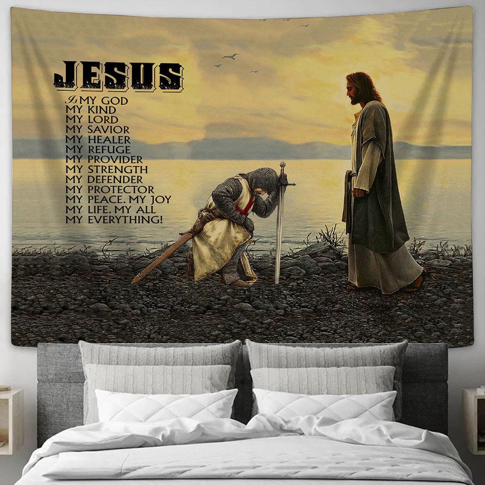 Jesus Is My Everythings Tapestry Wall Art - Jesus Christ Tapestry - Christian Tapestry Prints