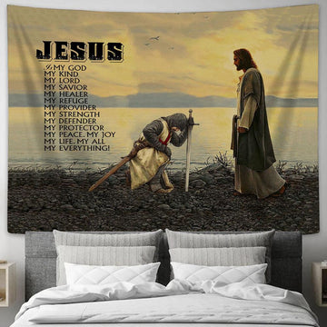 Jesus Is My Everythings Tapestry Wall Art - Jesus Christ Tapestry - Christian Tapestry Prints
