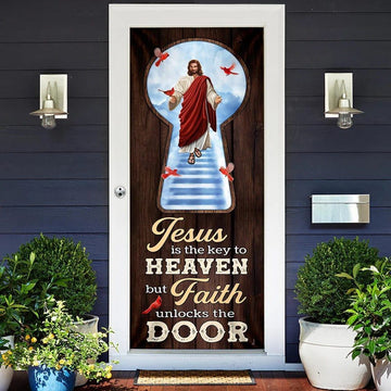 Jesus Is The Key To Heaven Door Cover, Christian Door Decor, Door Christian Church, Christian Door Plaques